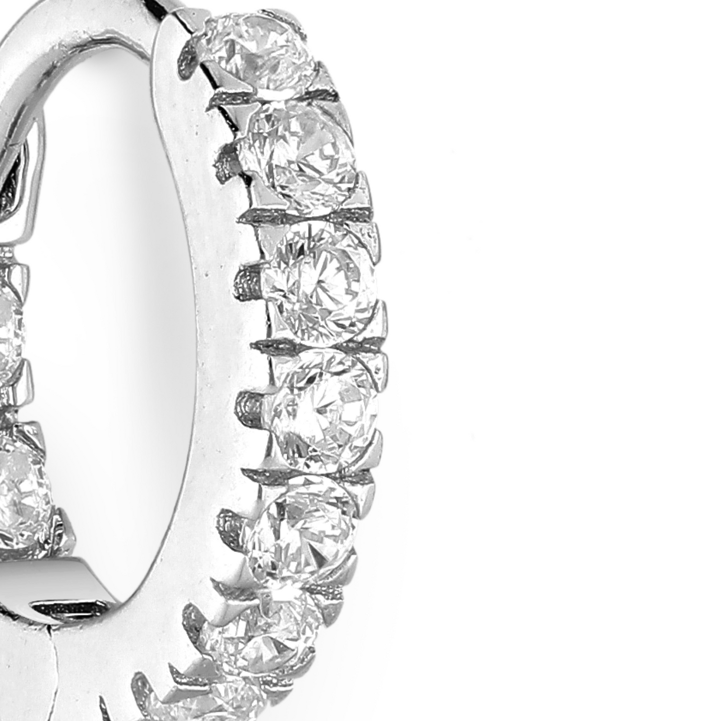 Starry Silver Hoop Earrings