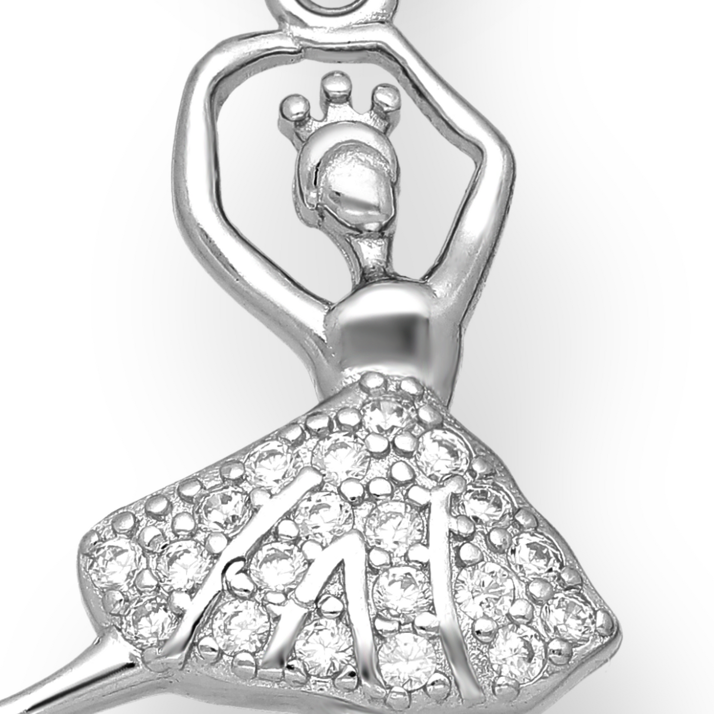 Luxe Graceful Ballet Silver Pendant