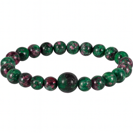 Natural Ruby Zoisite Beaded Bracelet