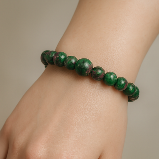 Natural Ruby Zoisite Beaded Bracelet