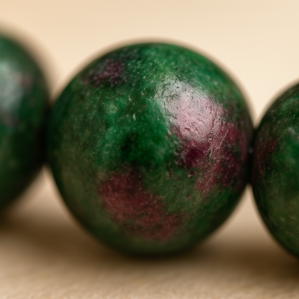 Natural Ruby Zoisite Beaded Bracelet