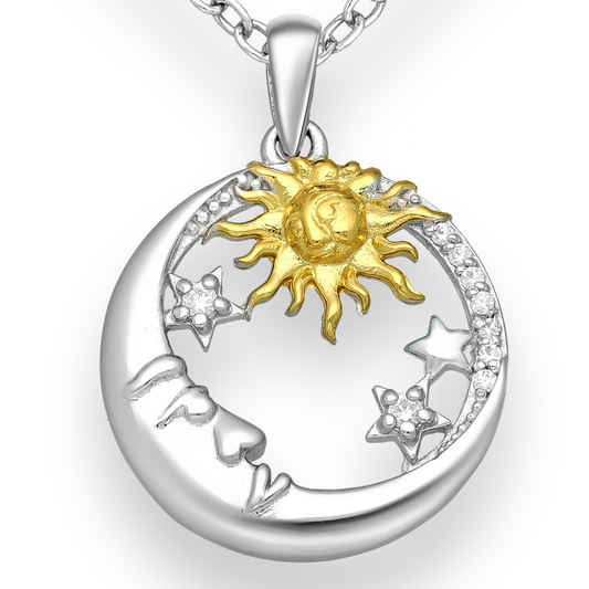 Dazzling Gold-Plated Sunbeam Pendant