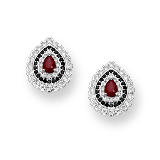 Majestic Ruby Teardrop Earrings