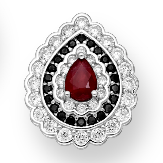 Majestic Ruby Teardrop Earrings