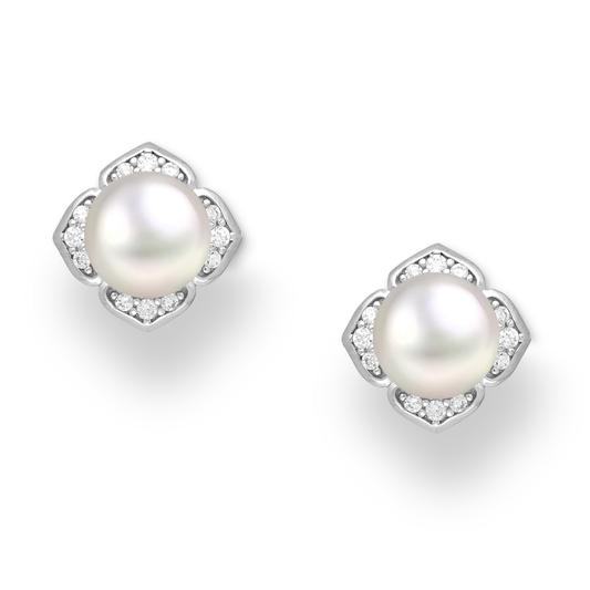 Royal Pearl Petal Earrings