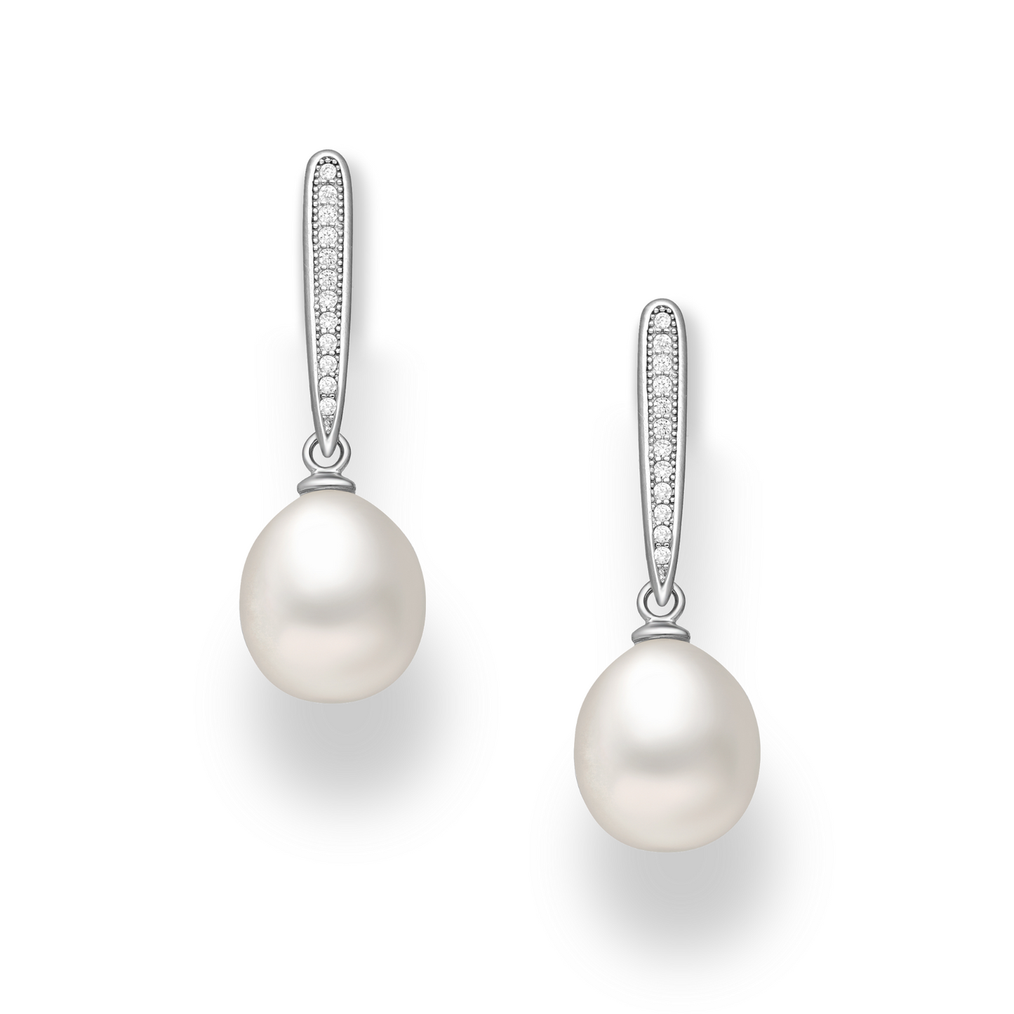 Elegant Pearl and Diamond Symphony Earrings