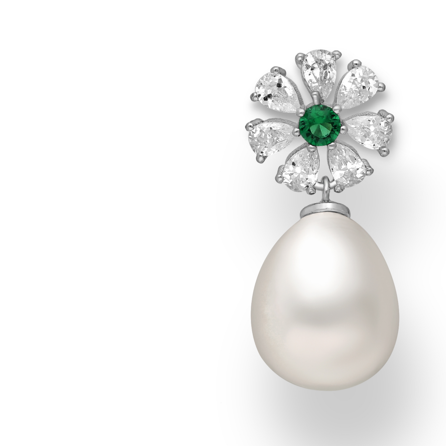 Luxury Pearl and CZ Silver Elegance