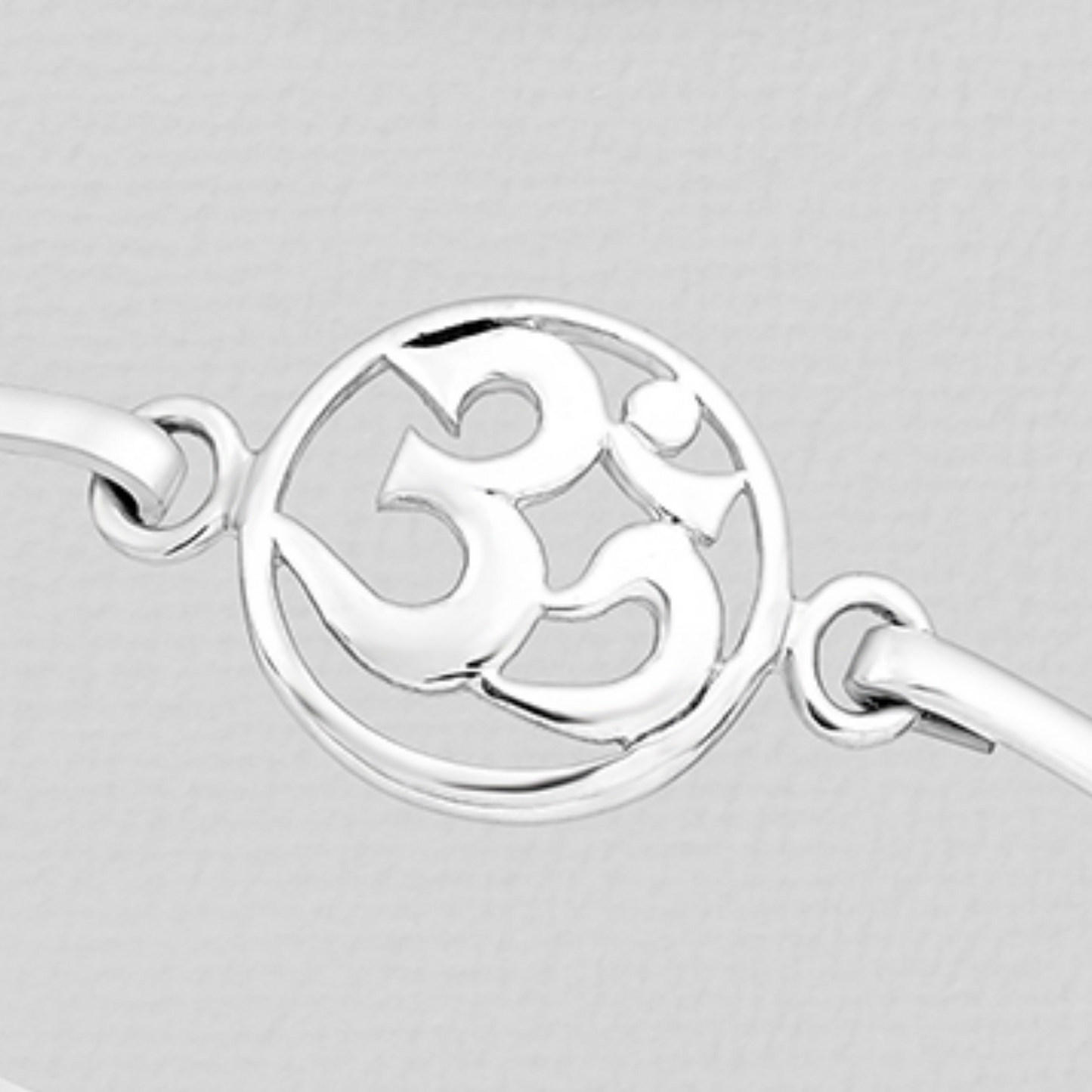 Harmony Om Charm Silver Bracelet