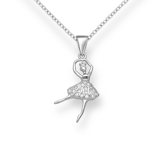 Luxe Graceful Ballet Silver Pendant