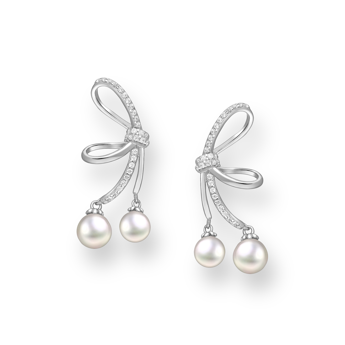 Pearl Bow Elegance Earrings