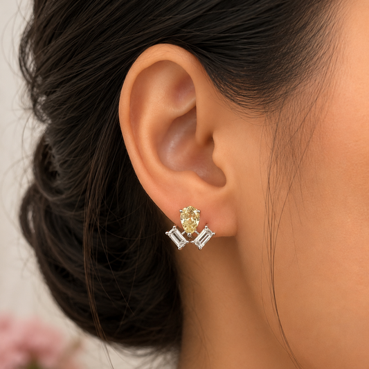 Canary Crown Studs