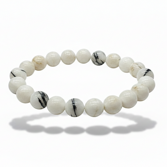 Moonstone with Black Tourmaline Bracelet