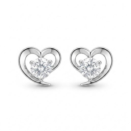 Eternal Heart Swarovski Crystal Stud Earrings