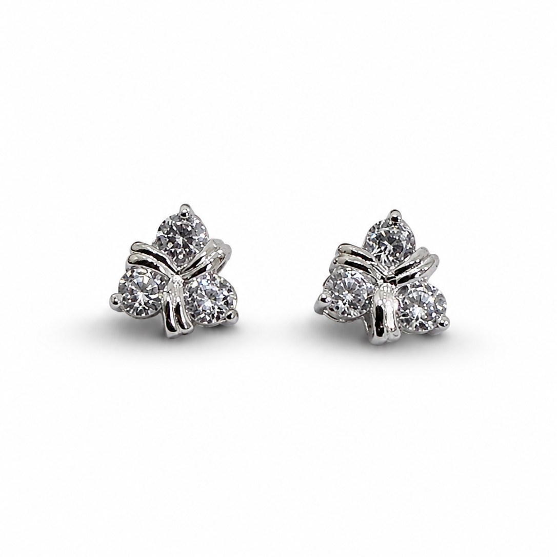 Trillium Blossom Swarovski Crystal Stud Earrings