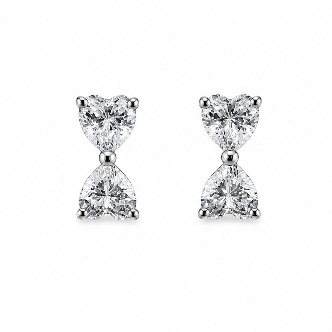 Hourglass Droplet Swarovski Crystal Stud Earrings