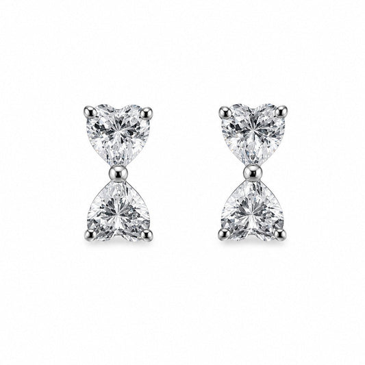 Hourglass Droplet Swarovski Crystal Stud Earrings