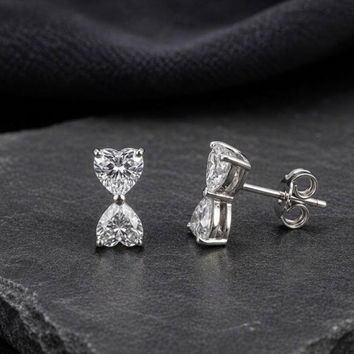 Hourglass Droplet Swarovski Crystal Stud Earrings
