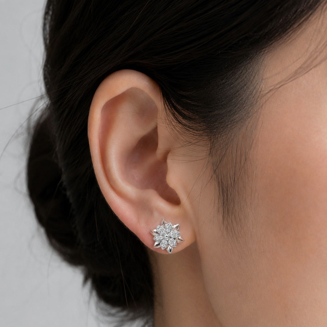 Supernova Starburst Swarovski Crystal Stud Earrings