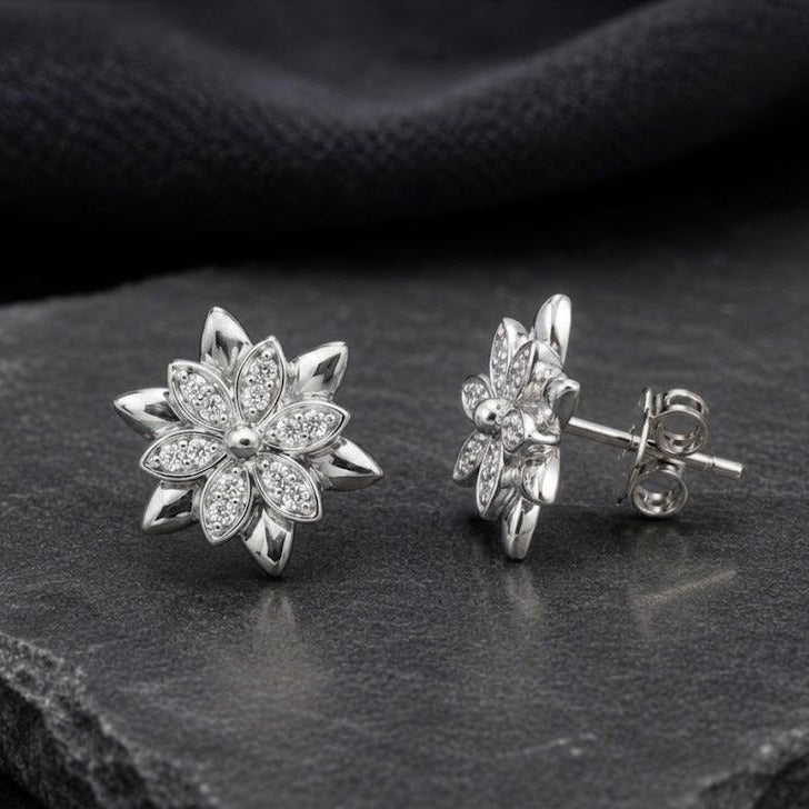 Supernova Starburst Swarovski Crystal Stud Earrings