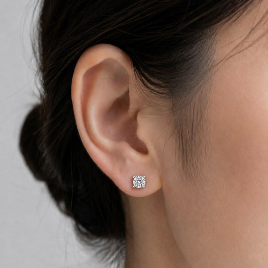 Classic Solitaire Swarovski Crystal Stud Earrings