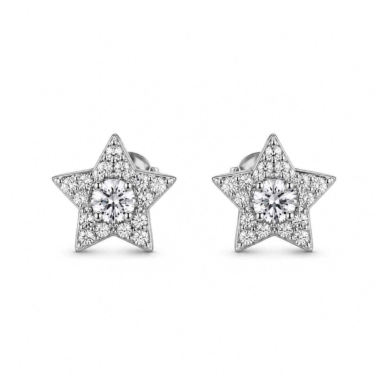 Celestial Star Swarovski Crystal Pavé Stud Earrings