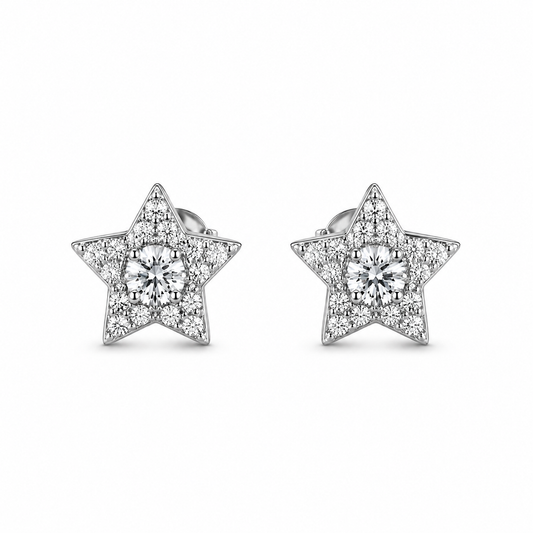 Celestial Star Swarovski Crystal Pavé Stud Earrings