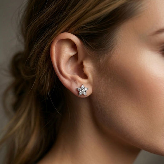 Celestial Star Swarovski Crystal Pavé Stud Earrings