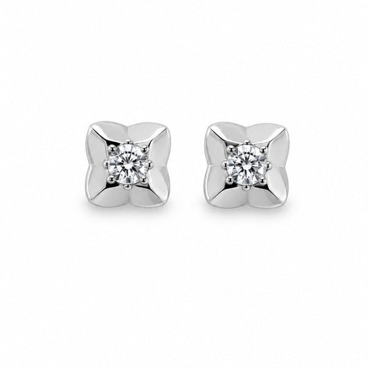 Quad Bloom Crystal Stud Earrings