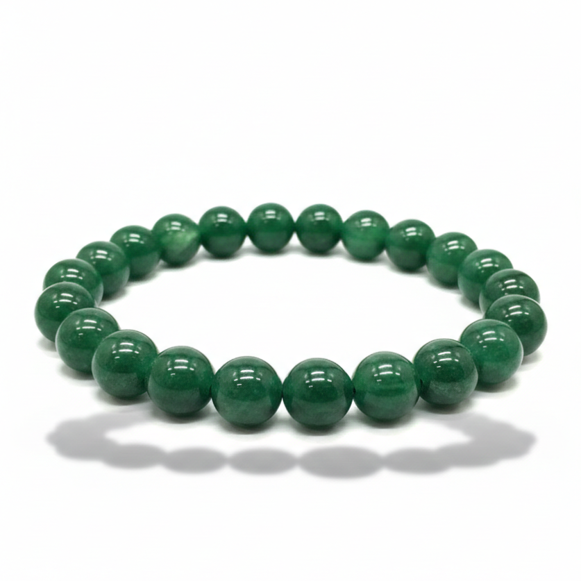 Deep-Peace Jade Beaded Bracelet