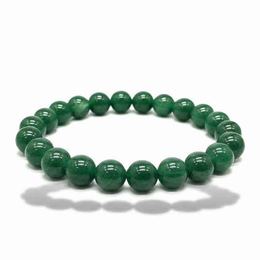 Deep-Peace Jade Beaded Bracelet