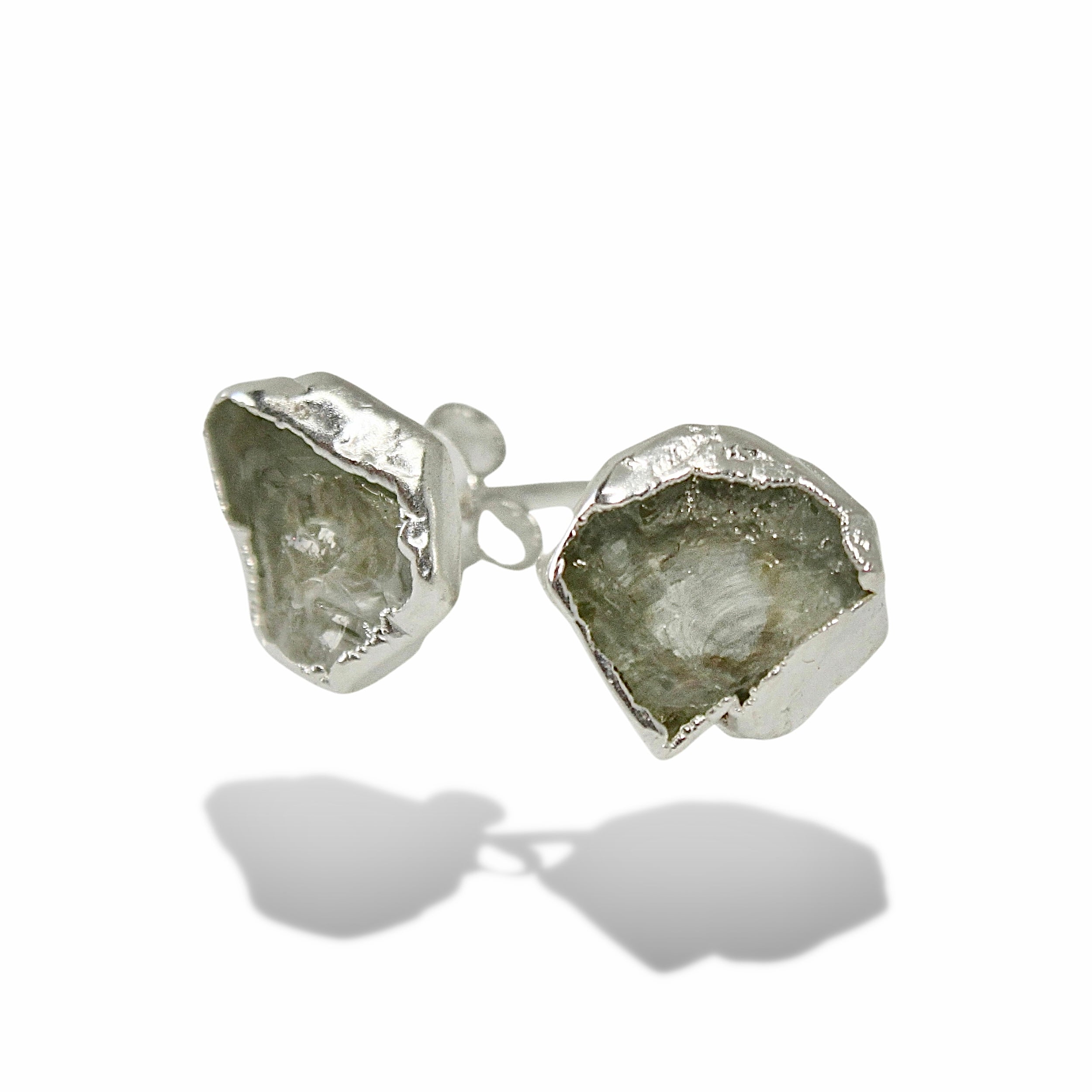 Raw aquamarine deals earrings